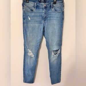 Hollister Light Blue Distressed Skinny Jeans